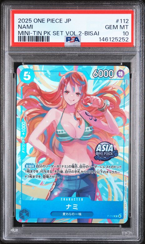 Nami Alternate Art, professionally graded PSA 10 trading card